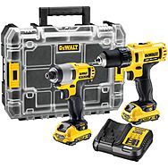 DeWalt DCK211D2T XR 12V Drill and Impact Driver Twinpack 2 x 2.0Ah Batteries 10.8V Compatible