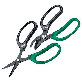 Draper 18299 2 Piece Soft Grip Garden Scissor Set