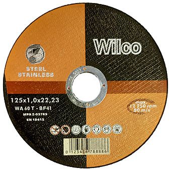 Wilco 125mm x 1mm Inox Metal Cutting Disc (5")