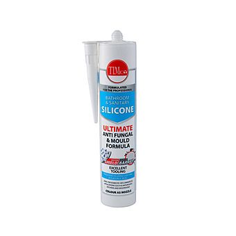 TIMco Premium Bathroom & Sanitary Silicone Sealant 300ml White