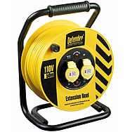 Defender 110V Twin Outlet Extension Cable Reel