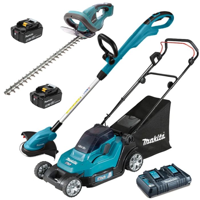 Makita 18v LXT Lawnmower, Strimmer 