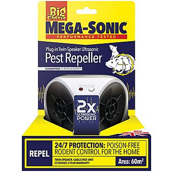 STV Mega-Sonic Mouse & Rat Repeller Ultrasonic Twin-Speaker