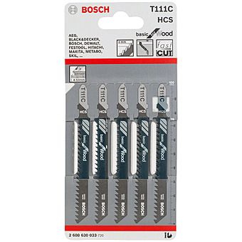 Bosch T 111 C Jigsaw Blades Basic For Wood 5pk 2 608 630 033