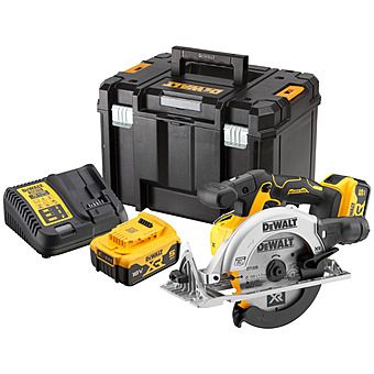 DeWalt DCS565P2 18V XR Brushless 165mm Circular Saw 2 x 5.0Ah Batteries