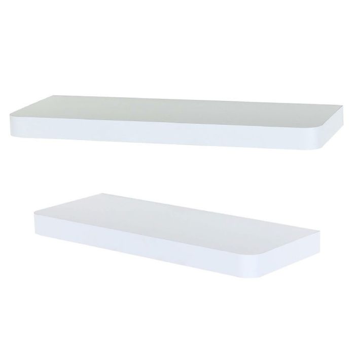 Trent Narrow Floating Shelf Kit Matt White Ray Grahams DIY Store