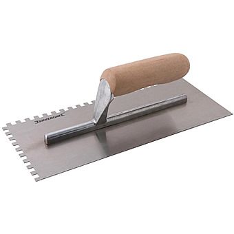 Silverline Square Notched Adhesive Trowel 6mm Teeth CB59