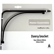 Danny Shelf Bracket 23 x 18cm Black