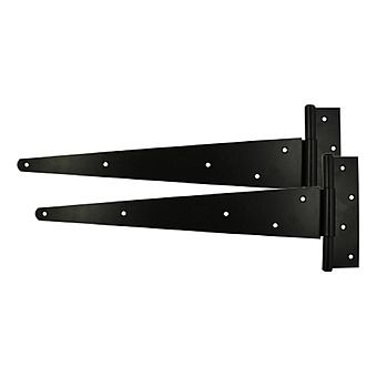 TIMco 250mm Strong Black Epoxy Tee Hinge 10" Pair