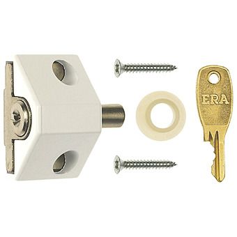 White Patio Door Lock ERA 100-12