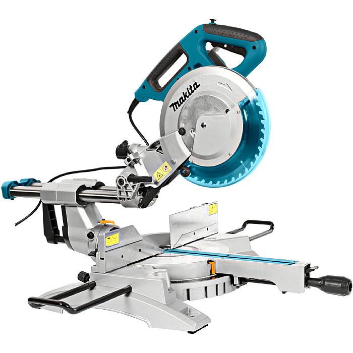 Makita LS1219L 15-Amp 12 in. Dual-Bevel Sliding Compound Miter Saw with Laser with AF506 Pneumatic 18-Gauge, Inch Brad Nailer - 1