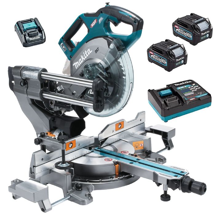 Makita Ls002gd203 40vmax Xgt 216mm Sliding Compound Mitre Saw 2 X 2 5ah Batteries Ray Grahams Diy Store