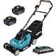 Makita DLM382CT2 Lawnmower 36V (2x18V) 38cm Lawn Mower With 2 x 5.0Ah Batteries