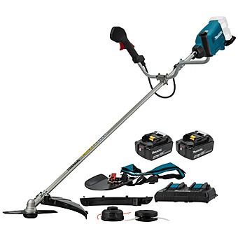 Makita DUR369APT2 36V (18V x2) Brush Cutter 43cm Strimmer 2 x 5.0Ah Batteries