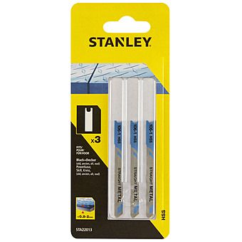 Stanley Metal HSS U-Shank Jigsaw Blades 3 Pack STA22013