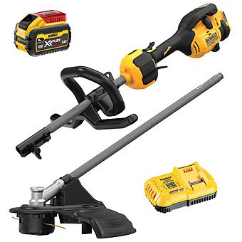 DeWalt DCMAS5713X1 54V FlexVolt Split Boom Shaft With 38cm Strimmer Attachment & 9.0Ah Battery