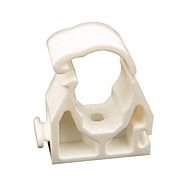 Interlocking Plastic Pipe Clip 15mm White