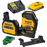 DeWalt DCE088D1G18 12V/18V Cross-Line Green Laser & 2Ah/18V Battery