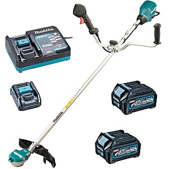 Makita UR002GD201 40Vmax XGT 35cm Brush Cutter 2 x 2.5Ah Batteries