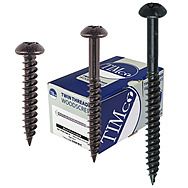 TIMco No.6 Blackjax Woodscrews Roundhead 200 Box