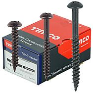 TIMco No.10 Blackjax Woodscrews Roundhead 200 Box