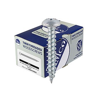 Picture of TIMco No.6 Twinthread Woodscrews Roundhead 200 Box