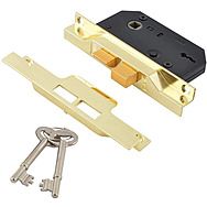 Union 2 Lever Rebated 13mm Mortice Lock Polished Brass 2 1/2" Y2