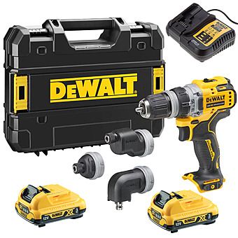 DeWalt DCD703L2T 12V XR Multi-Head Drill Driver 2 x 3.0Ah Batteries