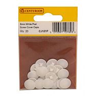 Centurion CJ121P White Pozi Screw Cover Caps (20PK)