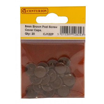 Centurion CJ122P Brown Pozi Screw Cover Caps (20PK)