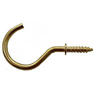 38mm Brassed Shouldered Cup Hooks