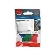 TIMco Assorted Caps Coloured Key Covers 10 Pack