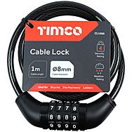 Timco Combination Cable Bike Lock 1 Metre