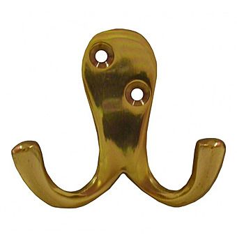 Centurion VB19P Solid Brass Double Robe Hook