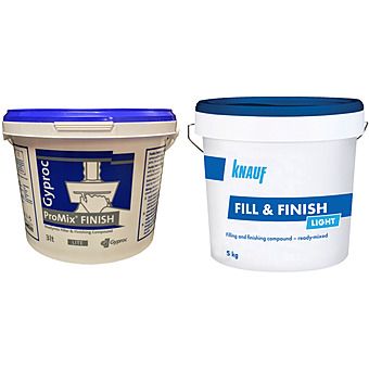 British Gypsum Gyproc Pro Mix 3 Litres OR Knauf Fill & Finish Light Finishing Compound 5KG