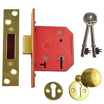 Union 3" Brass 5 Lever Security Mortice Deadlock