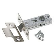 Tubular Mortice Latch Silver 2.5 Inch