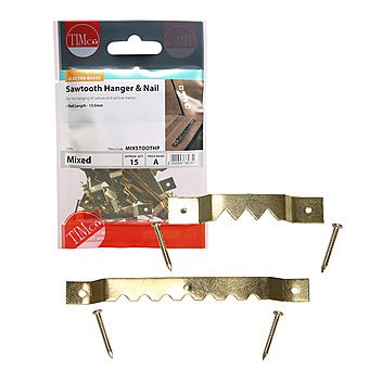 Timco Mixed Sawtooth Hangers & Nails 15pk