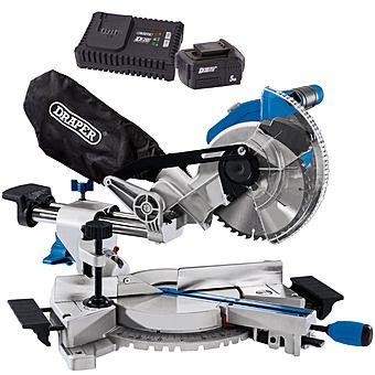 Draper 99970 D20 20V 185mm Compound Cordless Mitre Saw 5Ah Battery