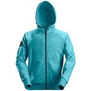 Snickers 2880 Aqua Blue Full Zip Logo Hoodie