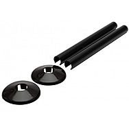 Talon Snappit Kit Black - Radiator Pipe Snap On Covers & Floor Rosettes