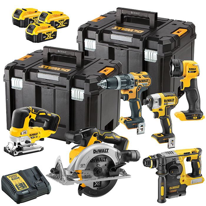 DeWALT Kit DWK1203T (DCD996+DCH273+DCG405+DCF887+DCF899H+DCS334+DCS570+  DCS355+DCP580+DCS367+DCL050+DCF620+3x5,0Ah+DCB115+4xTVI)