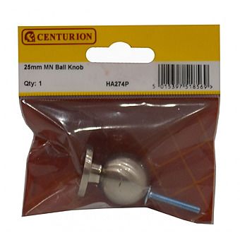 Matte Nickel Ball Cupboard Knob 25mm