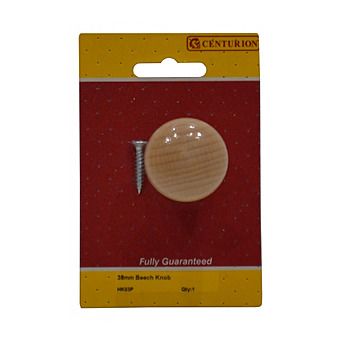 38mm Beech Cupboard Knob