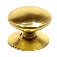 19mm (3/4") Polished Brass Victorian Cupboard Knob