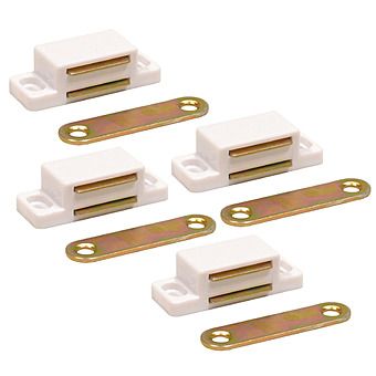 Centurion 78273 White Medium Magnetic Catch 4 Pack 45mm 6kg