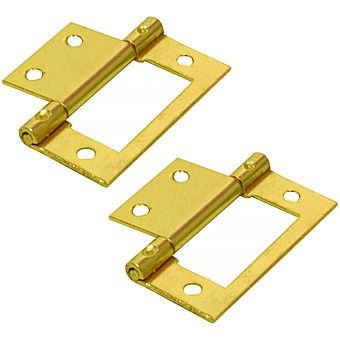 Centurion CH29P 2" Brass Plated Flush Hinges Pair