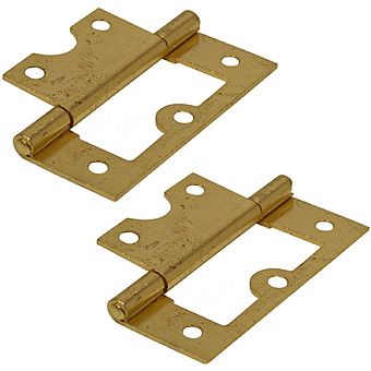 Centurion CH30P 2 1/2" Electro Brass Flush Hinges Pair