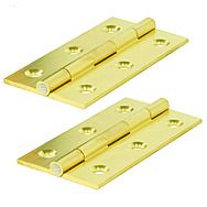 Centurion 76 x 41 x 2mm Self Coloured Brass Solid Drawn Butt Hinge Pair