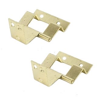 Centurion CH115P 16mm Electro Brass Double Cranked Flush Hinges Pair